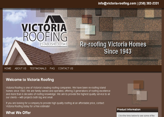 Victoria Roofing screenshot